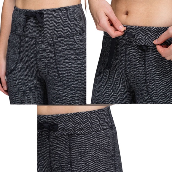 Lululemon Skinny Will Pant *Luon Giant Herringbone Black *Luon // Size 4 - Picture 2 of 10